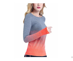 Yoga Sports Gradient Color Long Sleeve Shirt