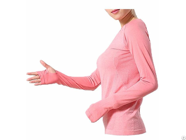 Women S Sports Skin Gym Yoga Run Seamless Long Sleeve Function Fitness T Shirts