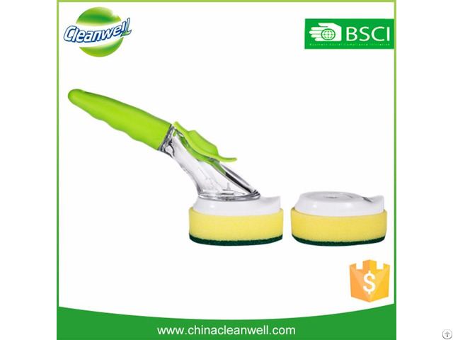 Soap Dispensing Sponge Dish Brush