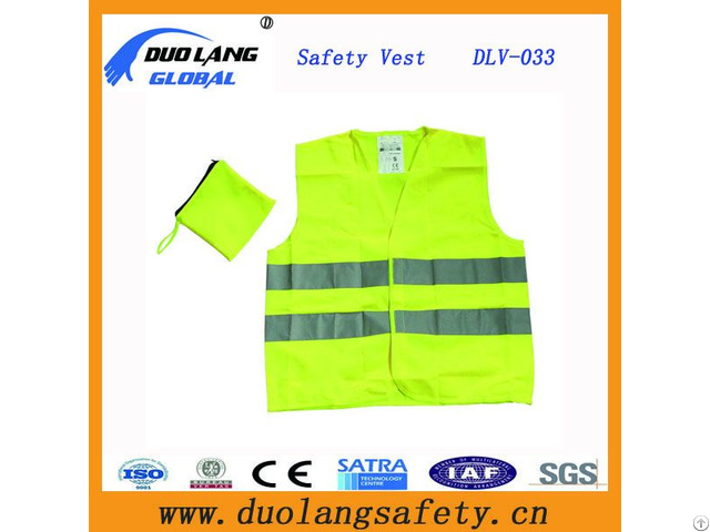 Visibility 100 Percent Polyester Reflective Traffic Fabric Warning Safety Vest