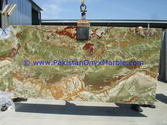Dark Green Onyx Slabs
