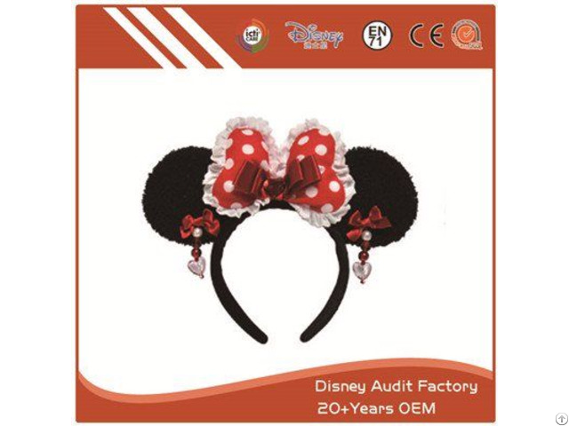 Plush Disney Minnie Mouse Headband 100 Percent Pp Cotton