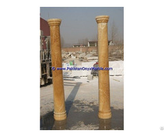 Honey Onyx Columns Handcraved Pillars Carved Top