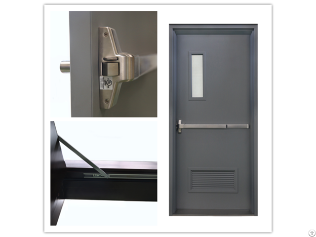 Ul Listed Commercial Steel Fire Door With Panic Bar