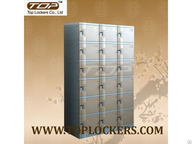 Six Tier Plastic Locker Coffee Color