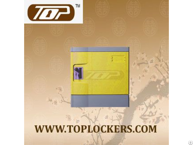 Six Tier Recyclable Lockers Abs Plastic Yellow Color