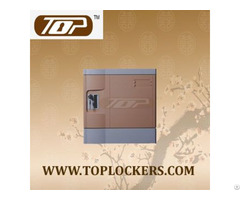 Six Tier Eco Friendly Plastic Lockers Coffee Color