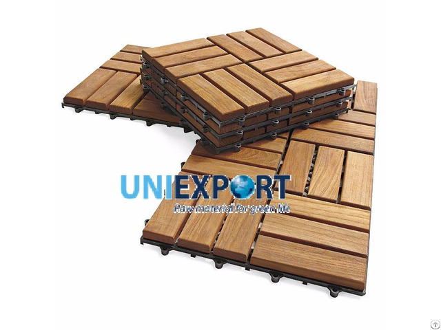 Interlocking Decorative Outdoor Wood Deck Tile