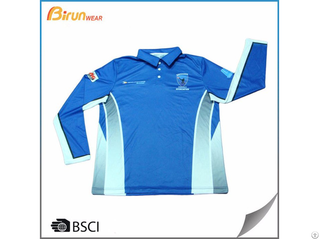 Custom Long Sleeve Mens Polo Shirts