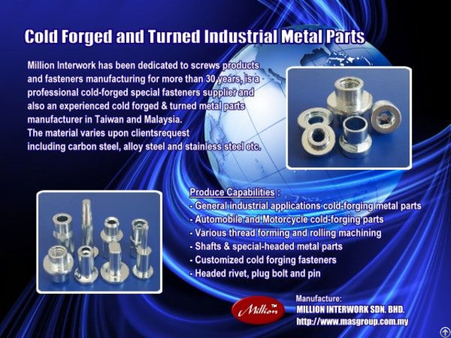 Specialty And Standard Industrial Fasteners Manufacturing
