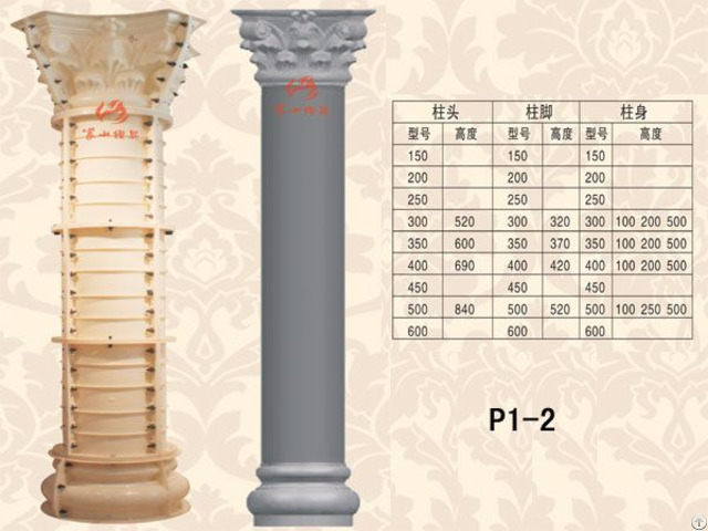 Grc Moulding Roman Pillar Mold Pvc Materials Pu Cornice Molding 3d