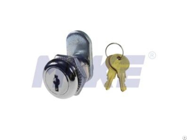 Zinc Alloy Small Wafer Key Cam Lock Shiny Chrome Nickel Plated