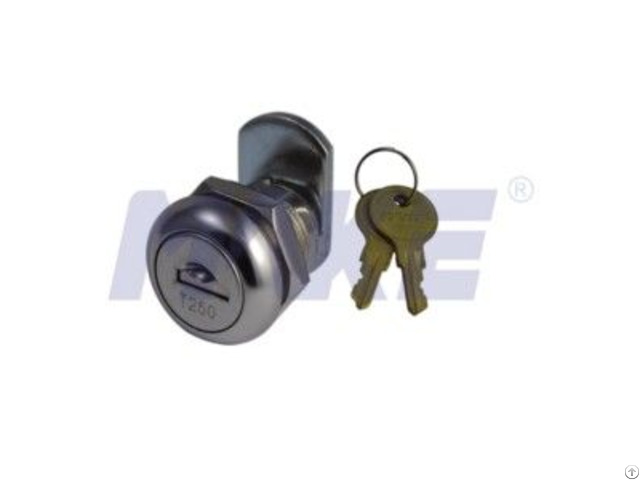 Flat Key Cam Lock Zinc Alloy Shiny Chrome Nickel Plated