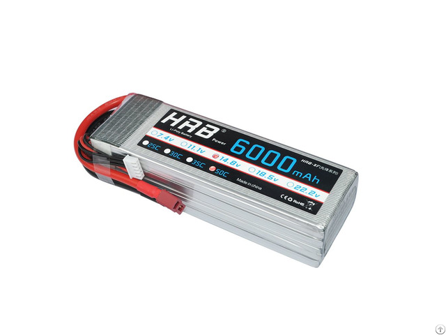 Hrb Lipo Battery 4s 14 8v 6000mah 50c Max 100c For Rc Drone Fpv Uav Helicopter Quadcopter