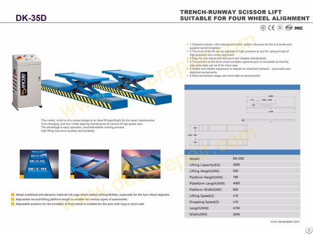 Dk 30dm Car Hoist Scissor Auto Lift