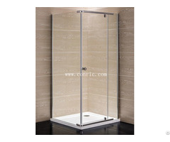 Chrome Aluminum Profile Swing Door Shower Enclosure With 6mm Glass