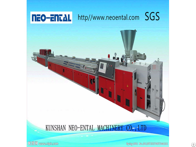 Plastic Pvc Profile Production Line With Conical Twin Screw Extruder