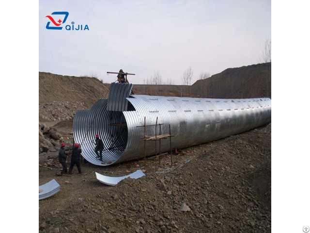 Assembly Corrugated Galvanized Steel Pipe Culvert