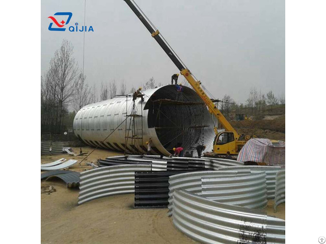 Large Diameter Corrugated Galvanized Steel Pipe For Tunnel Culverts