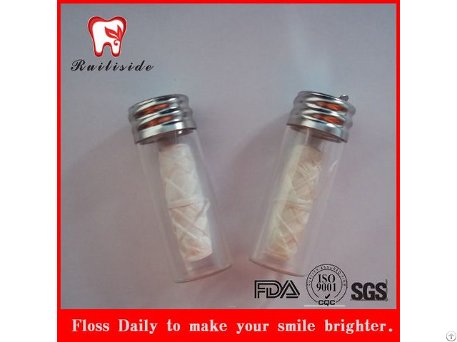 100 Percent Silk Dental Floss With Bottle Container