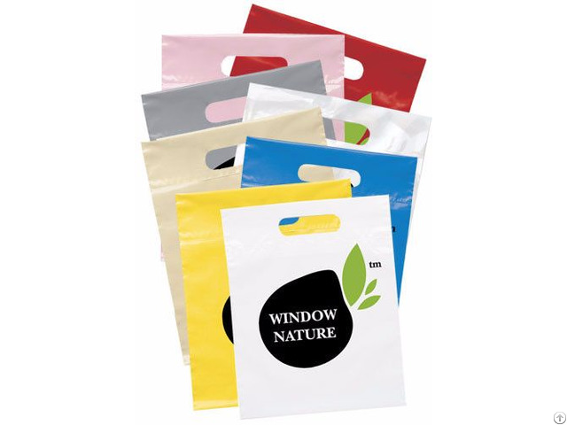 Cheap Wholesale Multi Color Custom Printing D Cut Plastic Bag