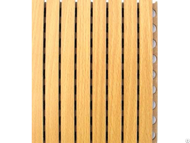 Fire And Sound Absorbing Material Grooved Timber Wooden Acoustic Panels