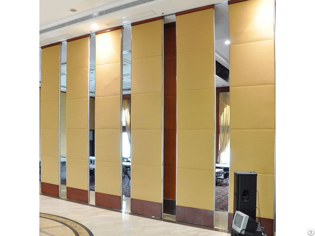 Leather Finished Movable Folding Wooden Partition Walls