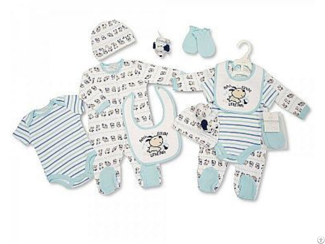 Baby Jungen Baumwoll Geschenkset 6 Tlg Hundchen