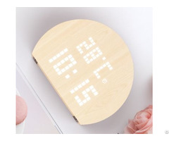 Alarm Wood Digital Clock With Voice Function