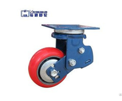 Double Spring Pu Damping Rubber Shock Absorption Caster