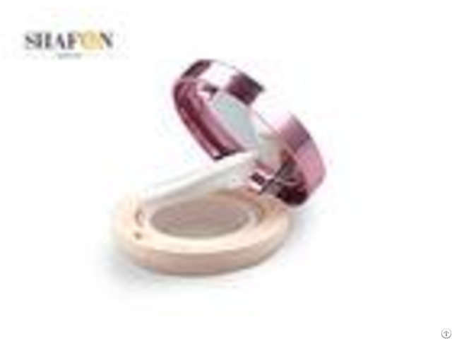 Women Abs Pink Empty Air Cushion Round Shape With Mirror 82mm Diameter