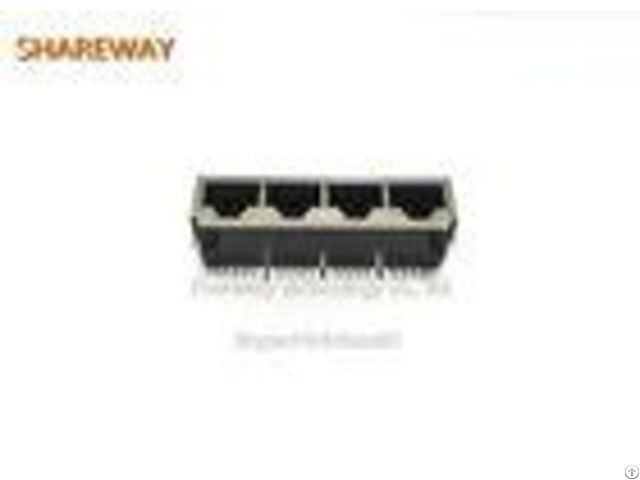 Multiple Ports Metal Shielded Rj45 Connectors J0n 0012nl Tht Mount