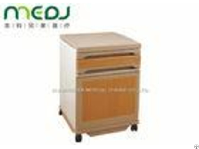 Commercial Medical Bedside Cabinet 2 Drawers Abs Board Steel Frame