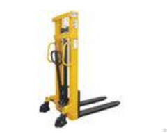 Mast Steel Manual Pallet Stacker Adjustable Forks With Integral Pump