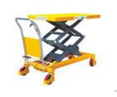 Hand Operated Movable Lift Table Double Scissor Heavy Duty Steel Construction