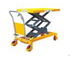 Hand Operated Movable Lift Table Double Scissor Heavy Duty Steel Construction