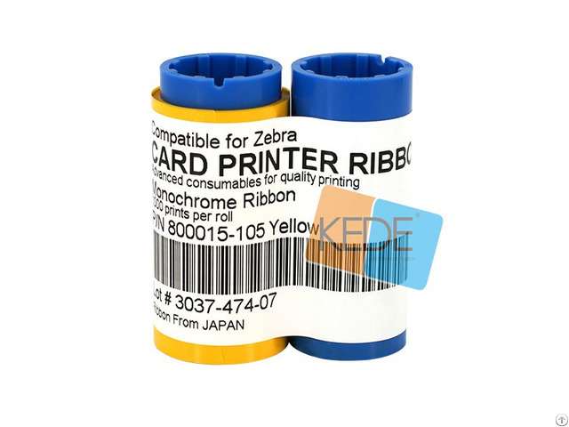 For Zebra 800015 105 Yellow Ribbon 1000 Prints Roll