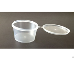 Pp Sauce Container With Hinged Lid 3oz