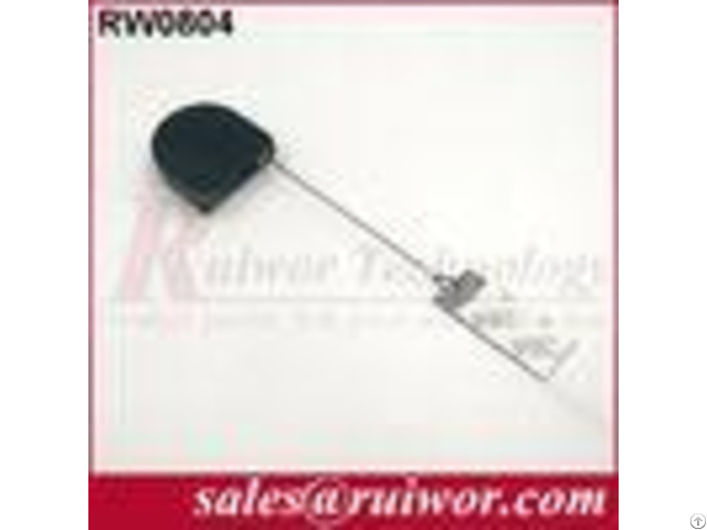 Equipment Counterbalancing Display Security Tether With Sticky Metal Plate