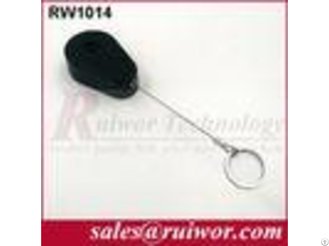 Abs Plastic Anti Theft Retractable Pull Box Recoiler Drop Shaped With Key Ring