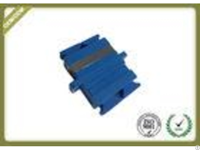 Sc Singlemode Duplex Fiber Optic Connector Adapters With Ceramic Sleeve Blue Color