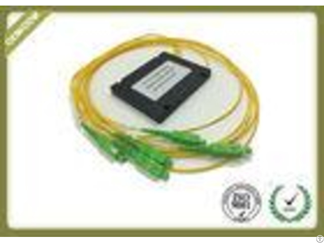 Single Mode 1x4 Plc Fiber Optic Splitter With Sc Apc For Fttx Solution Oem Odm