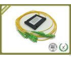 Single Mode 1x4 Plc Fiber Optic Splitter With Sc Apc For Fttx Solution Oem Odm