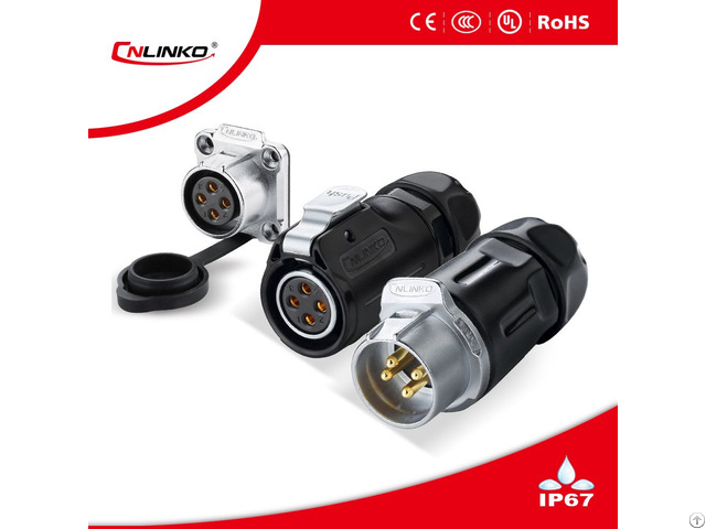 Cnlinko 4pin Solid Quality Led Straight Waterproof Ip67 Smd Cable Connector