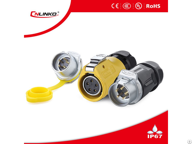 Cnlinko 5 Pin Plastic Welding Cable Solar Panel Mounted Electrical Connector