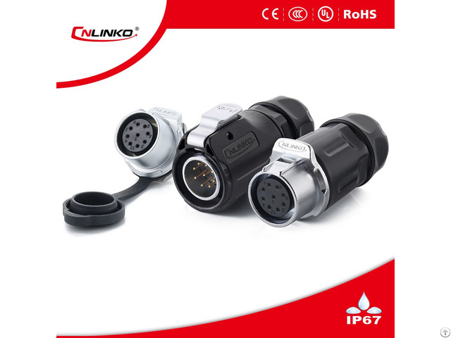 Cnlinko Wiring Male Female Welding Cable Copper 9 Pins Gold Plated Underwater Connector