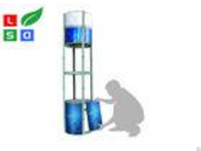 Tool Free Assemble Trade Show Displays Pet Panel Spiral Tower Showcase For Exhibition