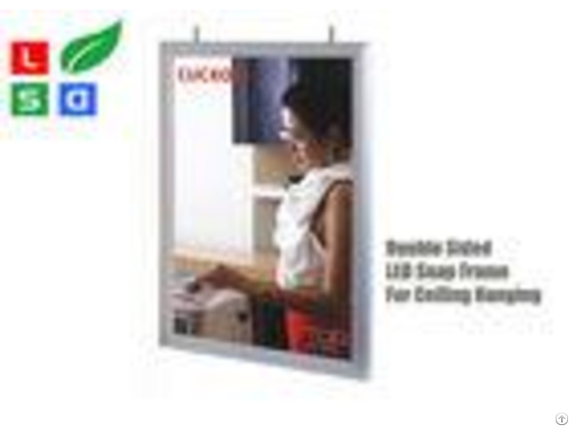 Double Sided Led Light Box Snap Frame A1 A2 Poster Size For Indoor Ceiling Hanging