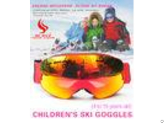 Clear Lens Kids Polarized Ski Goggles Logo Design Strap With Weaving Or Printing