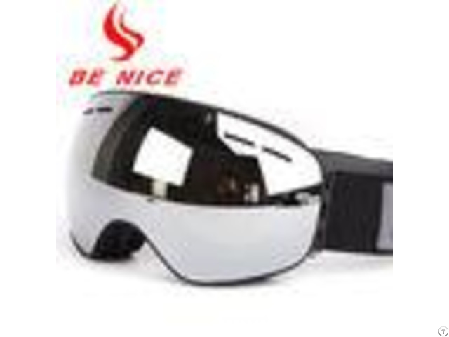 Professional Adult Mirrored Ski Goggles Interchangeable Lens For Mens And Womens